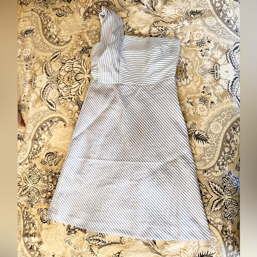 NWT Banana Republic Striped One-Shoulder Dress